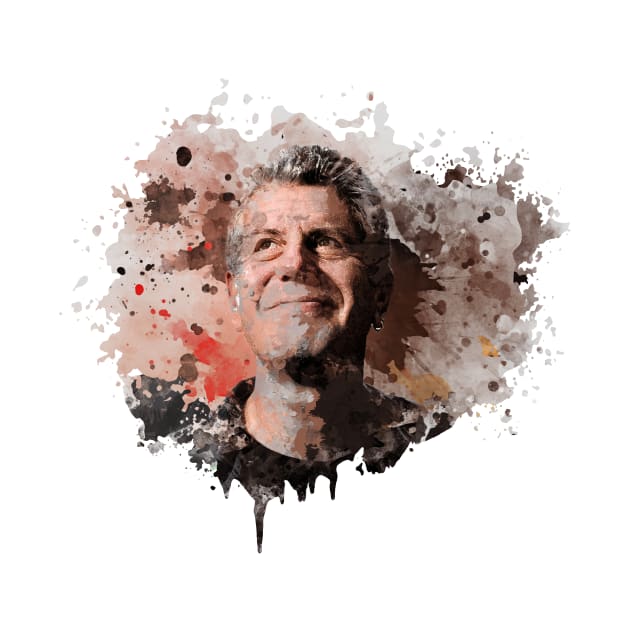 anthony bourdain art by Suarezmess