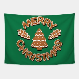 Gingerbread Merry Christmas Tapestry