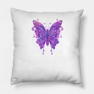 Butterfly In Purple Pillow