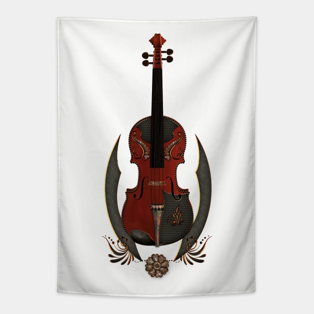 Wonderful elegant steampunk violin Tapestry by Nicky2342