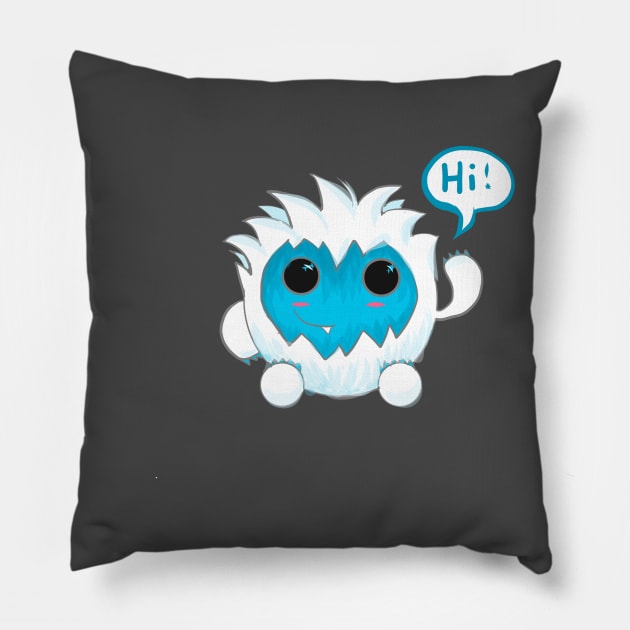 Bubble Yeti Pillow by Sushilou