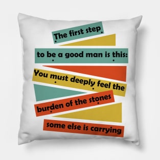 man inspirational quote Pillow