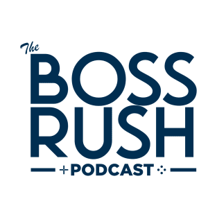 The Boss Rush Podcast Logo (Navy Blue) T-Shirt