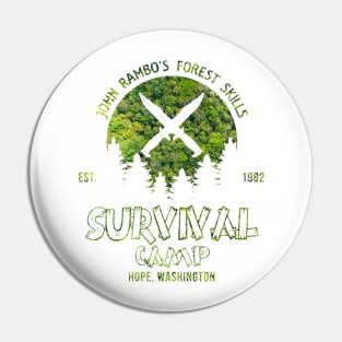 John Rambo Forest Skills Survival Camp First Blood Pin