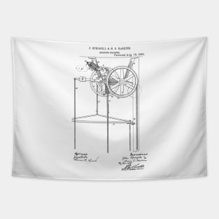 Hoisting Machine Vintage Retro Patent Hand Drawing Funny Novelty Gift Tapestry