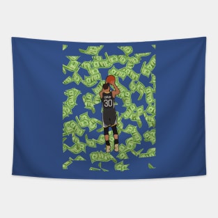 Steph Curry Cash Money Jumpshot - Golden State Warriors Tapestry