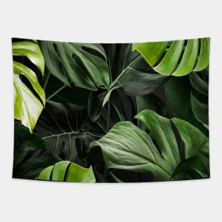 An image of a tropical monstera plant Tapestry