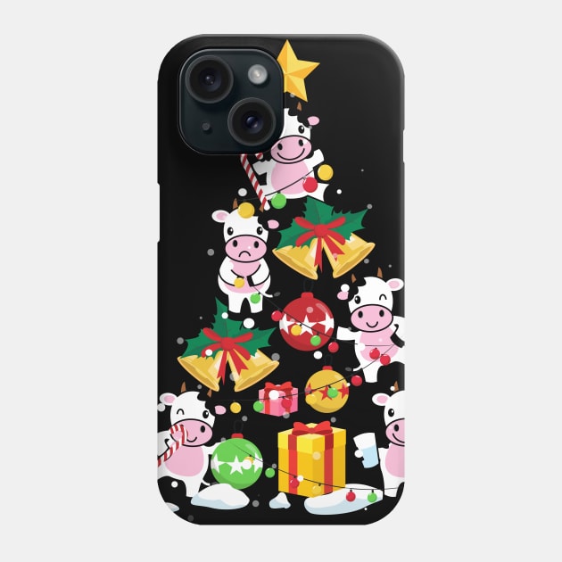 Funny Cow Christmas Tree Sweatshirt Ornament Decor Gift Phone Case by maximel19722