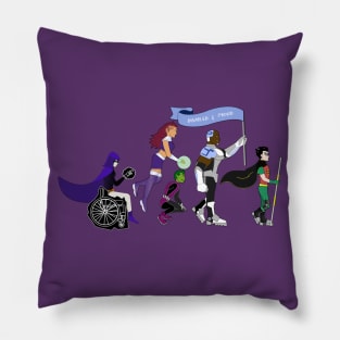 Disabled And Proud (Teen Titans) Pillow