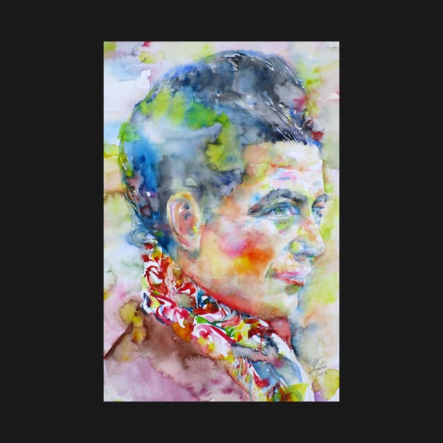 SIMONE DE BEAUVOIR - watercolor portrait by lautir