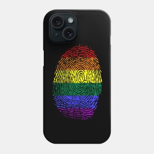 Born This Way Pride Flag Fingerprint LGBT Phone Case