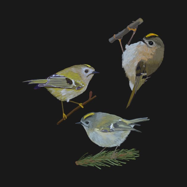 Kinglets by artsandherbs