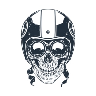 Skull in Racer Helmet T-Shirt