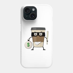 Cafe Mug Bandit - Funny Character Illustration Phone Case