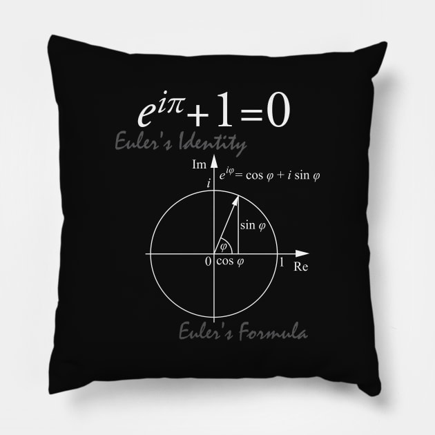 Euler's Identity and Euler's Formula Pillow by ybtee