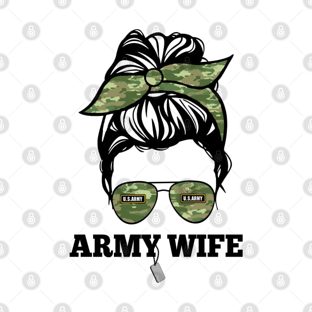 Proud Army Wife Messy Bun Hair by mansoury