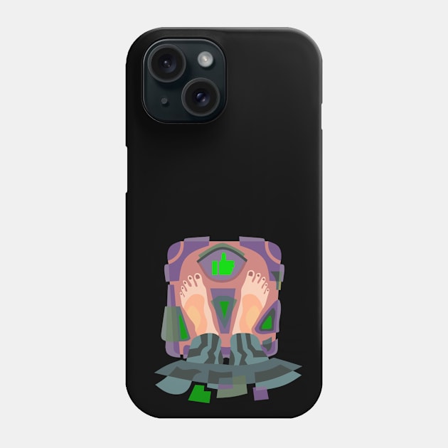 A PERSON STANDING ON WEIGHING MACHINE Phone Case by STYLIZED ART