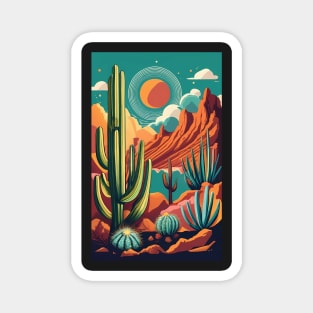 Cactus art Magnet