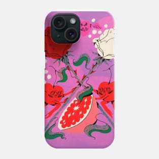 Roses and cherries Phone Case