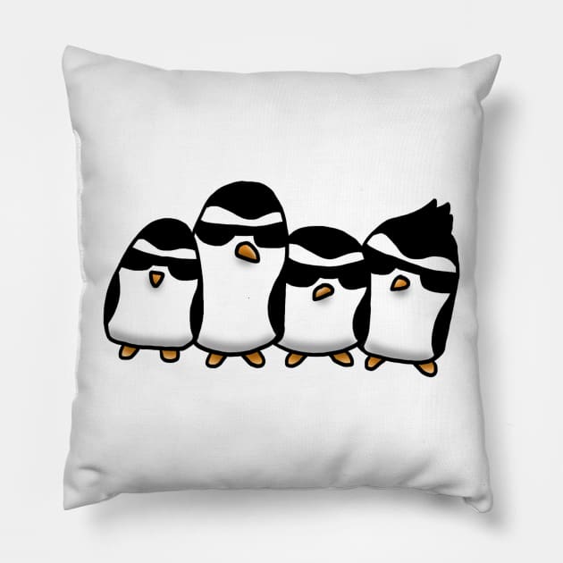 Penguins of Madagascar Pillow by mayying