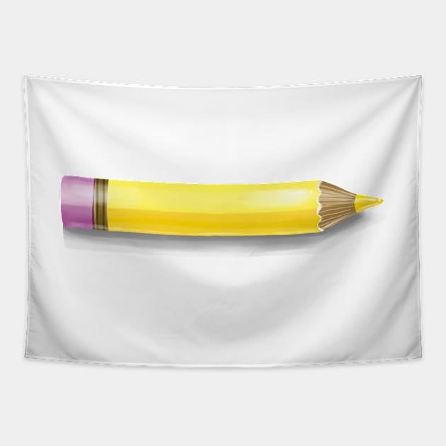 Yellow Pencil Tapestry by Rowena Aitken