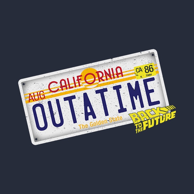 Back To The Future Outatime License Plate by Rebus28