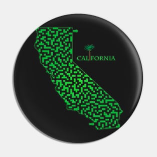 California State Outline Colored Maze & Labyrinth Pin