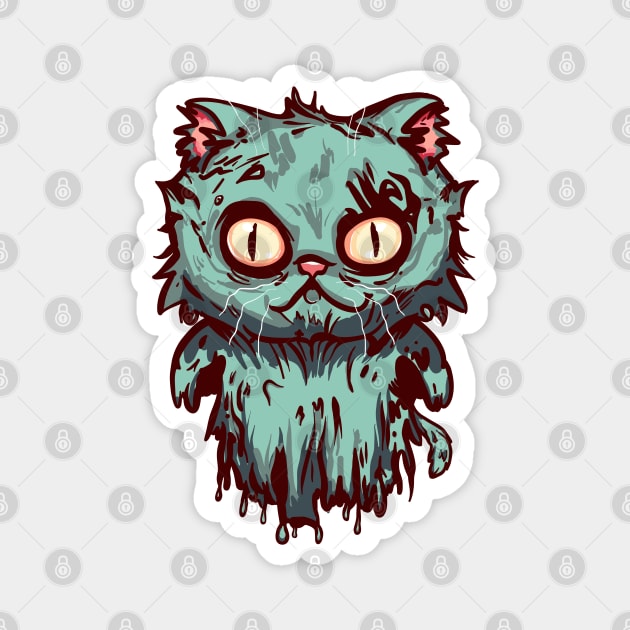 Zombie Ghost Cat (no text) Magnet by KilkennyCat Art