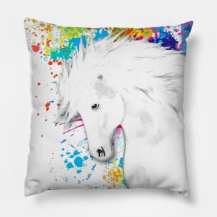 Horse Lovers Magical White Horse Pillow