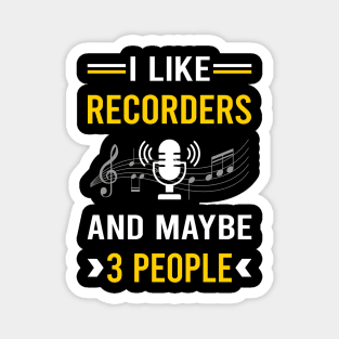 3 People Recorder Recorders Magnet