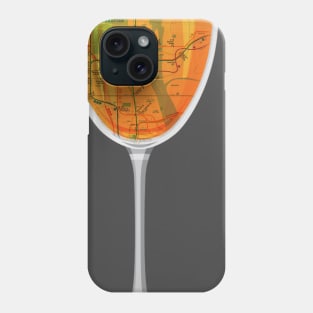 Orange Wine Glass Map NYC Phone Case