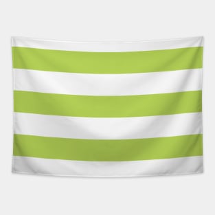 Green Stripes, White Stripes, Striped Pattern Tapestry