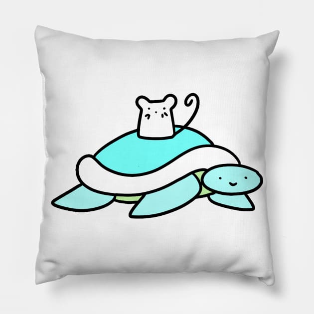 Mouse and Turtle Pillow by saradaboru