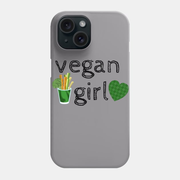 Vegan girl Phone Case by Babaloo
