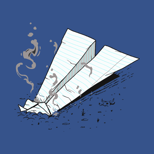 Paper plane crash by Daniac's store