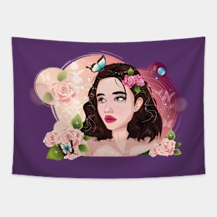 Roses girl Tapestry