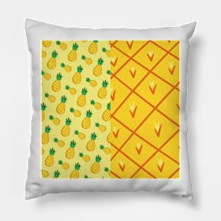 Ripe Tropical Fruity Pineapples Half And Half Pillow