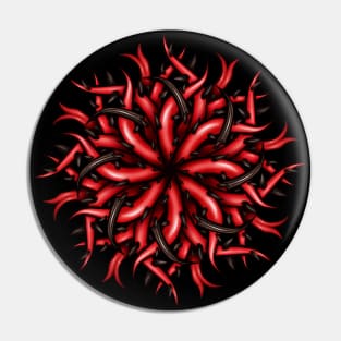 Demon Tentacles Weird Goth Art Pin