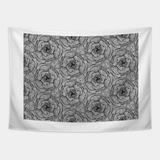 Continuous Flower Line Pattern Tapestry