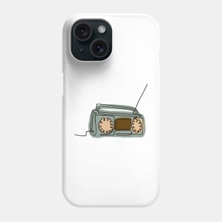 Vinyl - Radio minimalist line art Phone Case