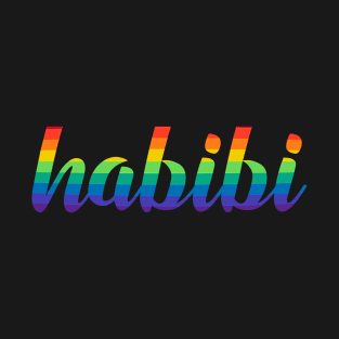 Habibi Rainbow Arabic Arab Gift T-Shirt