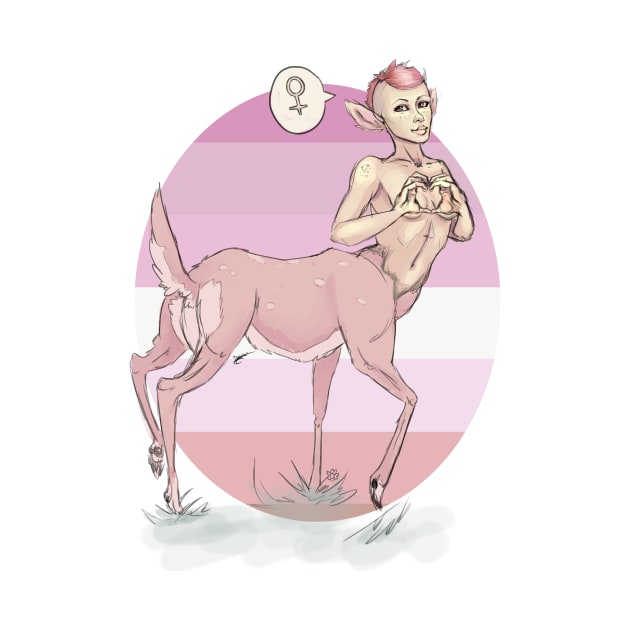Bambi Lesbian - pride flag by georgiagoddard