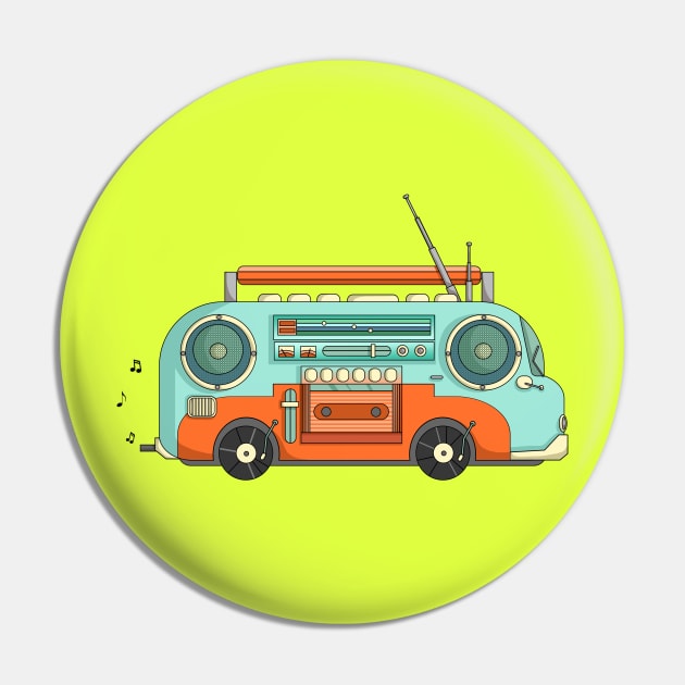 The Music Bus Pin by beesants