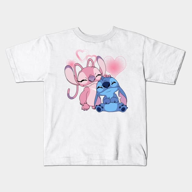 Cute Stitch & Angel Kids T-Shirt