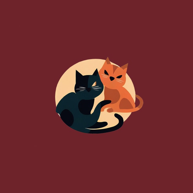 Black and orange cats by KOTYA