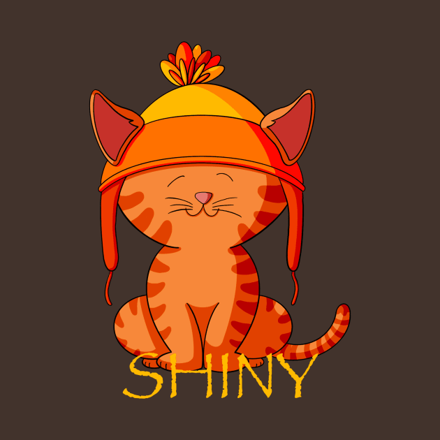 Shiny Ginger Tabby Cat by Alisha Ober Designs