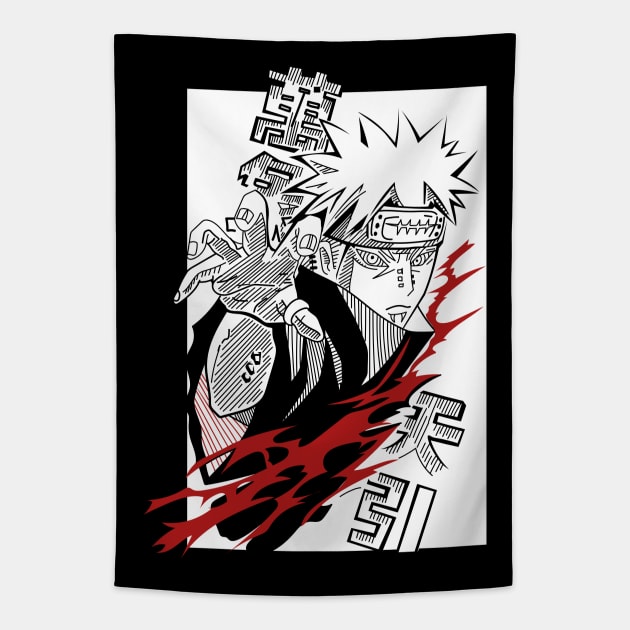 pain akatsuki Anime Fanart Tapestry by Planet of Tees