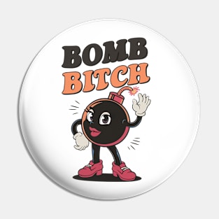 Bomb Bitch Girly Tee Pin