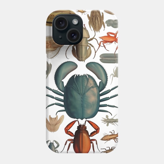 Sea Creature Entomology Board Phone Case by Young Inexperienced 