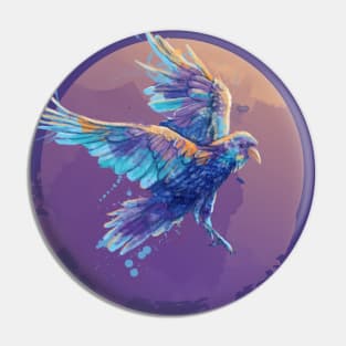Beyond The Waking World - Raven Digital Painting Pin